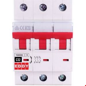 کلید مینیاتوری سه پل ۳۲ آمپر EDDY 