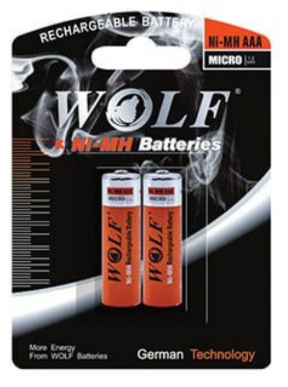 باتری قلمی و نیم قلمی شارژی Wolf 