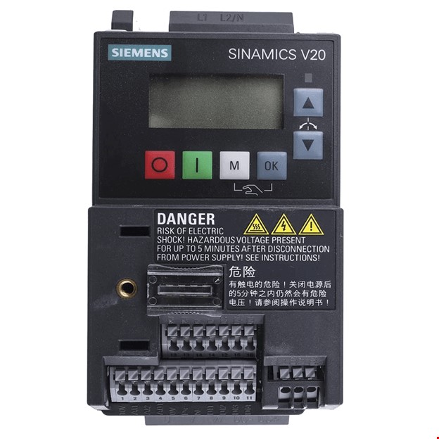 اینورتر تکفاز زیمنس Siemens V20 توان 0.37 کیلو وات فیلتردار